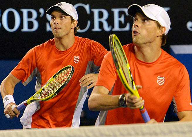 Mike (left) and Bob Bryan have won a record 15 Grand Slam titles, including four in a row.